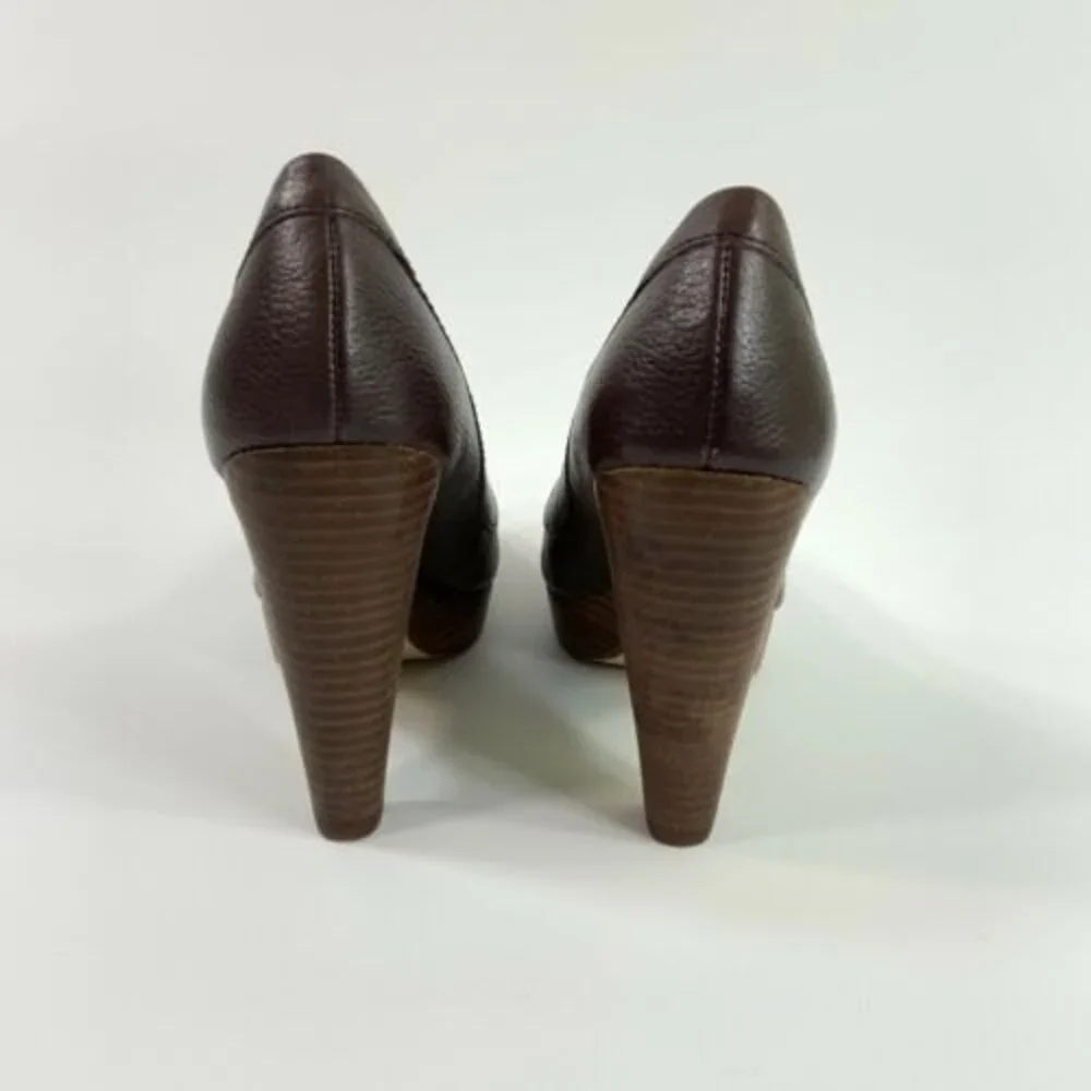 Steve Madden Luxe Vision Leather Peep-toe Platform Pumps 7.5